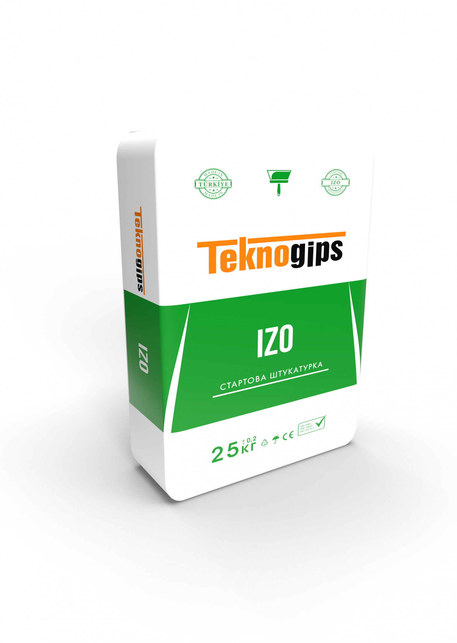 Стартова гіпсова штукатурка –teknogips izo