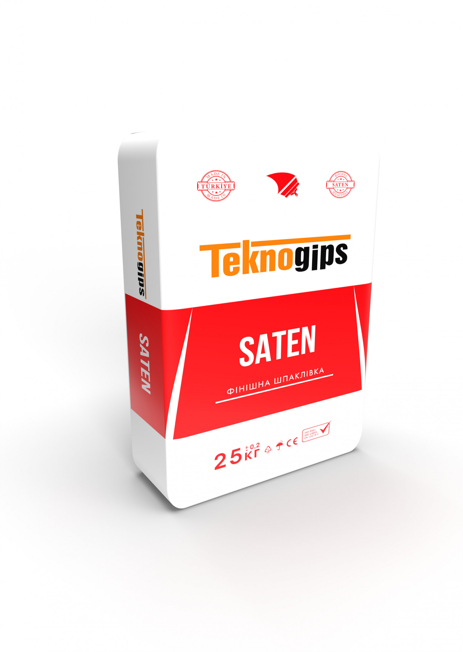 Фінішна гіпсова шпаклівка – teknogips saten